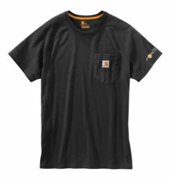 'Carhartt' Men's Midweight Force® Cotton Pocket T-Shirt - Black -Carhartt Outlet Store 100410 001 FF 1024x1024@2x