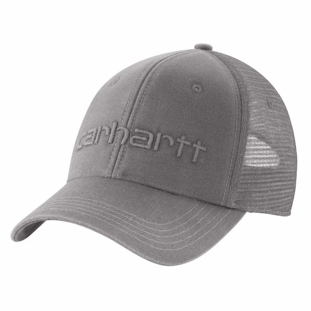 'Carhartt' Men's Canvas Mesh-Back Logo Graphic Cap - Asphalt 1 'Carhartt' Men's Canvas Mesh-Back Logo Graphic Cap - Asphalt