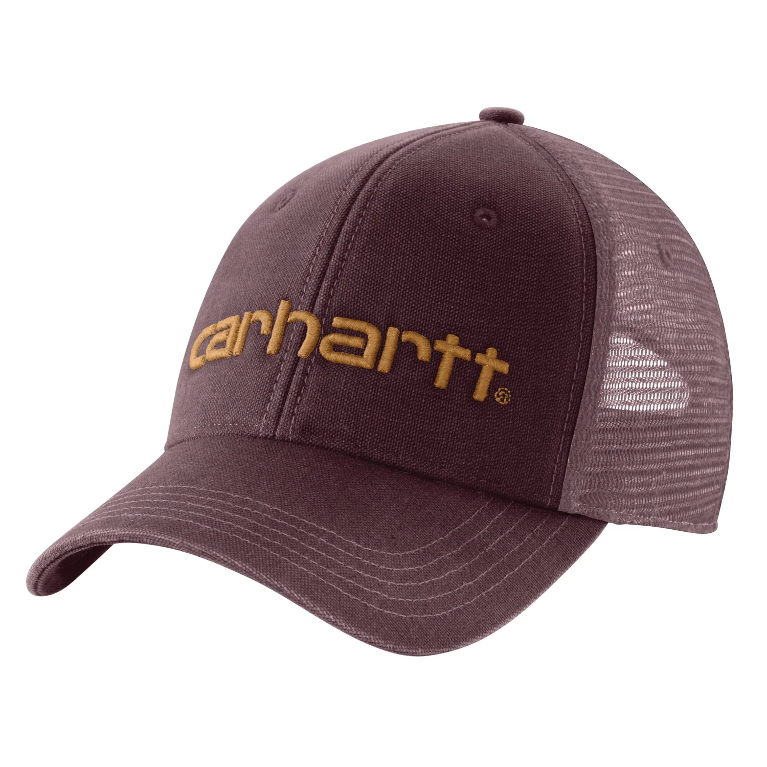 'Carhartt' Men's Canvas Mesh-Back Logo Graphic Cap - Port 1 'Carhartt' Men's Canvas Mesh-Back Logo Graphic Cap - Port