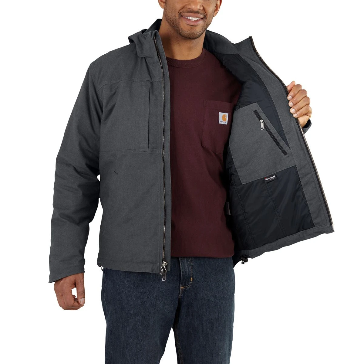 'Carhartt' Men's Full Swing Cryder Insulated Jacket - Shadow 5 'Carhartt' Men's Full Swing Cryder Insulated Jacket - Shadow - Image 5