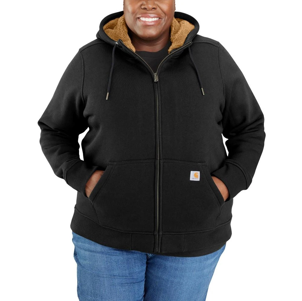 'Carhartt' Women's Clarksburg Sherpa-lined Full Zip Hoodie - Black 1 'Carhartt' Women's Clarksburg Sherpa-lined Full Zip Hoodie - Black