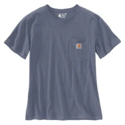 'Carhartt' Women's Lightweight Pocket T-Shirt - Folkstone Grey Heather