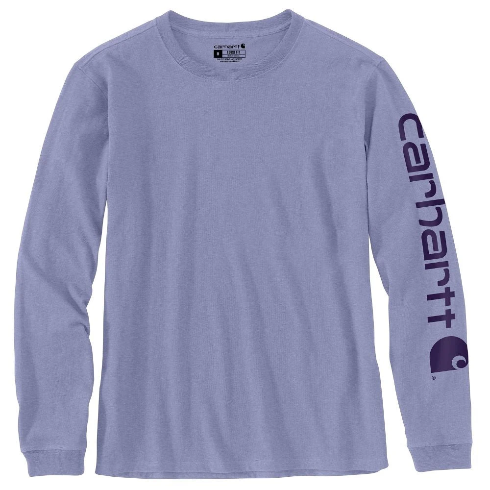 'Carhartt' Women's Workwear Logo Sleeve T-Shirt - Soft Lavender Heather 1 'Carhartt' Women's Workwear Logo Sleeve T-Shirt - Soft Lavender Heather