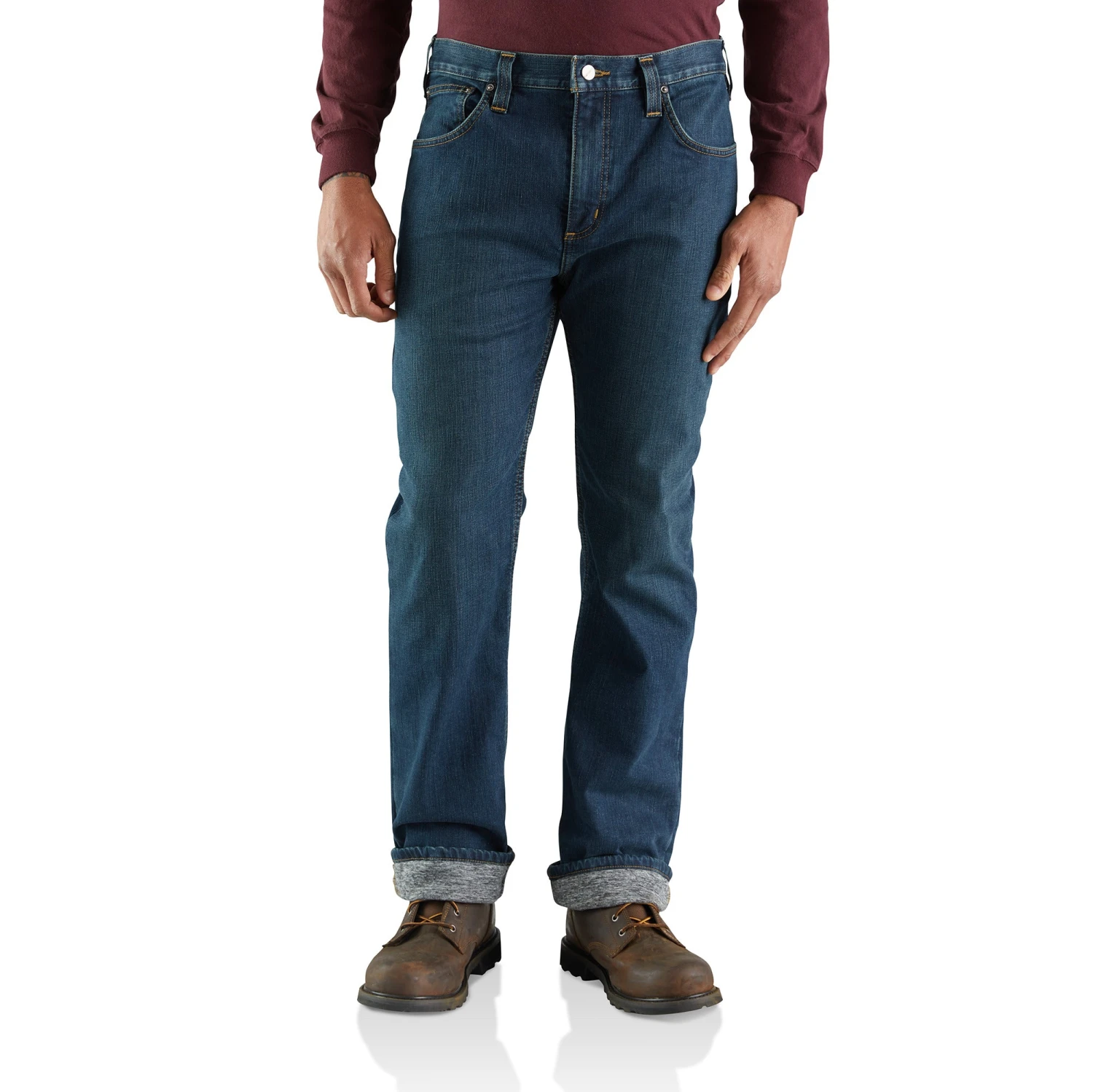 'Carhartt' Men's Rugged Flex Relaxed Knit Lined Straight Jean - Superior 1 'Carhartt' Men's Rugged Flex Relaxed Knit Lined Straight Jean - Superior