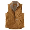 'Carhartt' Men's Duck Sherpa Lined Vest - Carhartt Brown