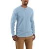 'Carhartt' Men's Heavyweight Thermal Pocket Henley - Alpine Blue Heather