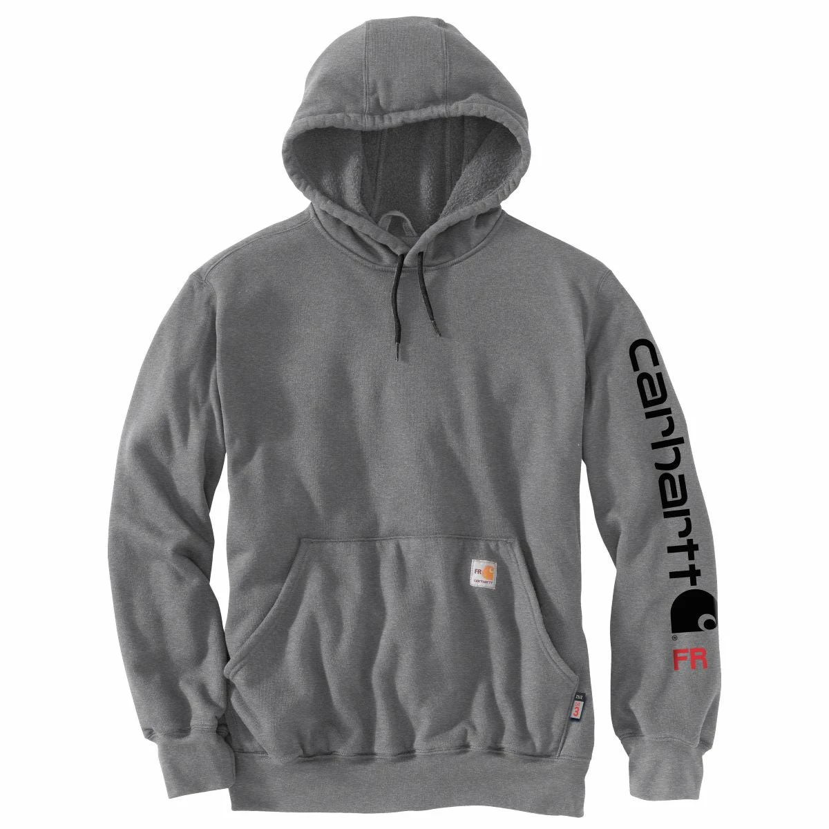 'Carhartt' Men's Flame-Resistant Force® Midweight Logo Sweatshirt - Granite Heather 1 'Carhartt' Men's Flame-Resistant Force® Midweight Logo Sweatshirt - Granite Heather