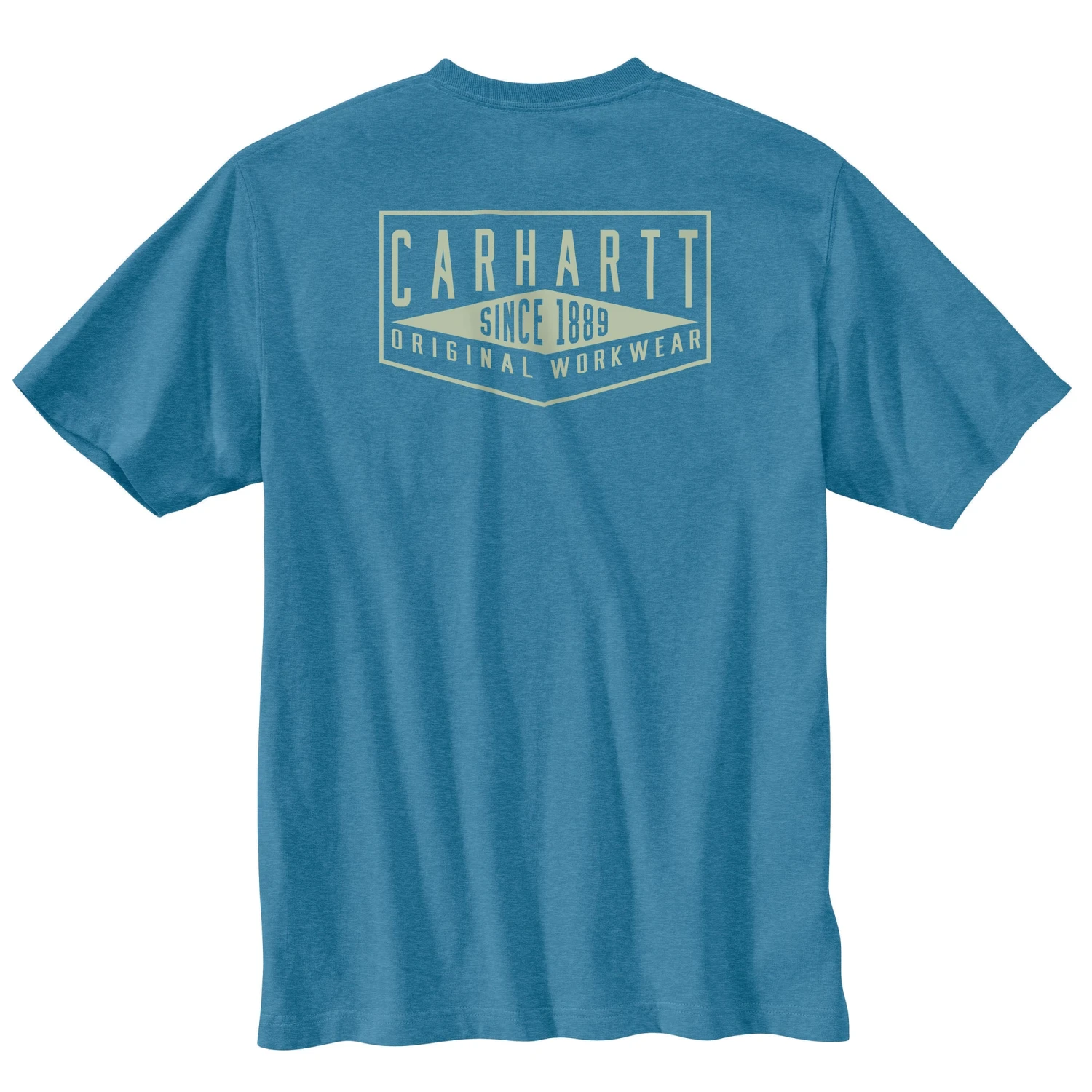 'Carhartt' Men's Heavyweight Pocket Tee - Blue Lagoon Heather 1 'Carhartt' Men's Heavyweight Pocket Tee - Blue Lagoon Heather