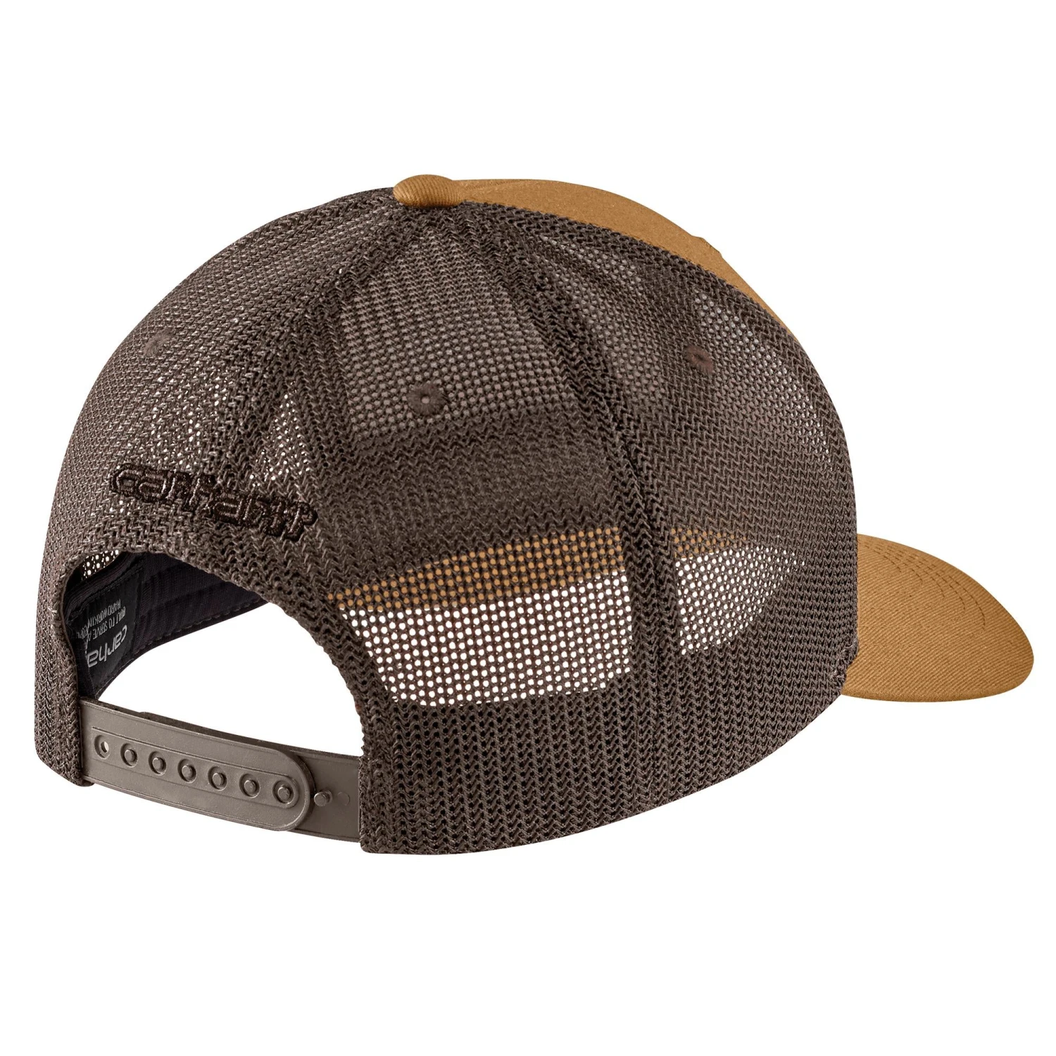 Carhartt Men's Rugged Flex Twill Mesh-Back Logo Patch Cap - Carhartt Brown 2 Carhartt Men's Rugged Flex Twill Mesh-Back Logo Patch Cap - Carhartt Brown - Image 2