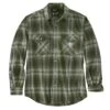 'Carhartt' Men's Rugged Flex Midweight Flannel Snap Front - Basil Green