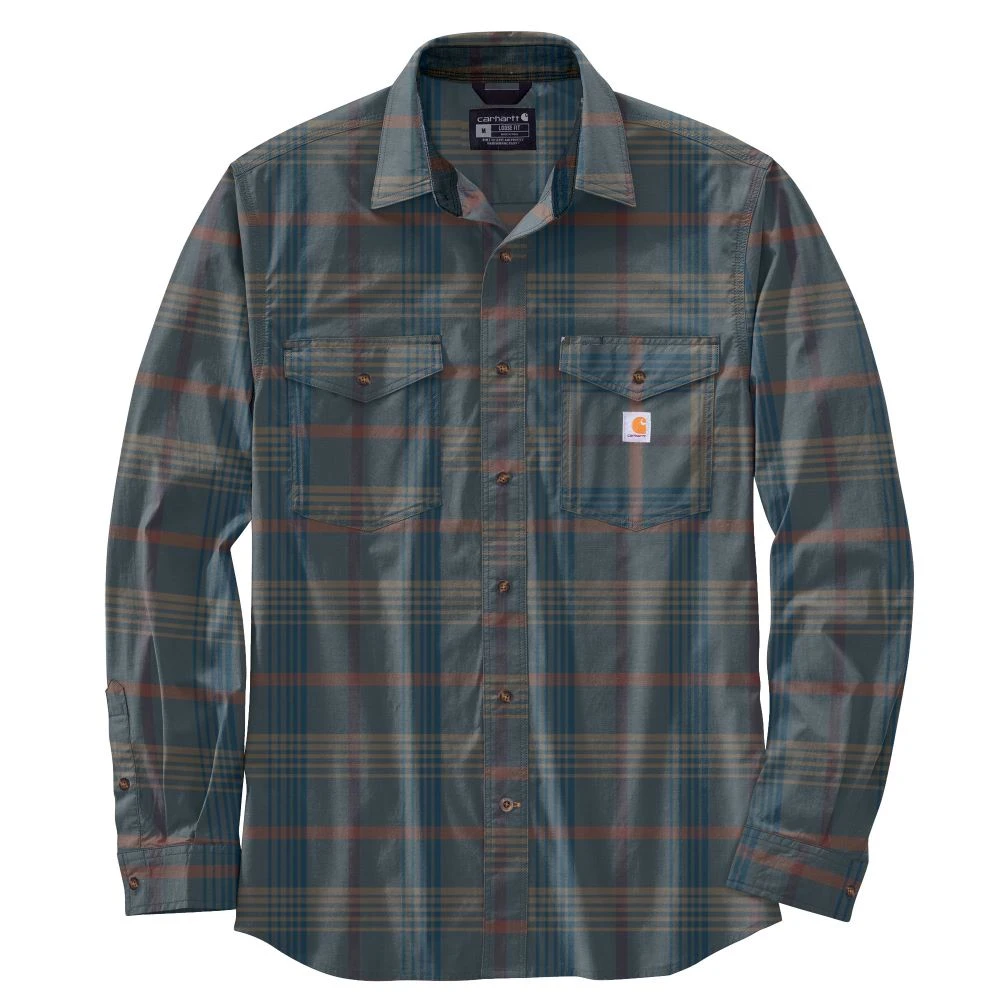 'Carhartt' Men's Rugged Flex® Lightweight Button Down - Night Blue 1 'Carhartt' Men's Rugged Flex® Lightweight Button Down - Night Blue