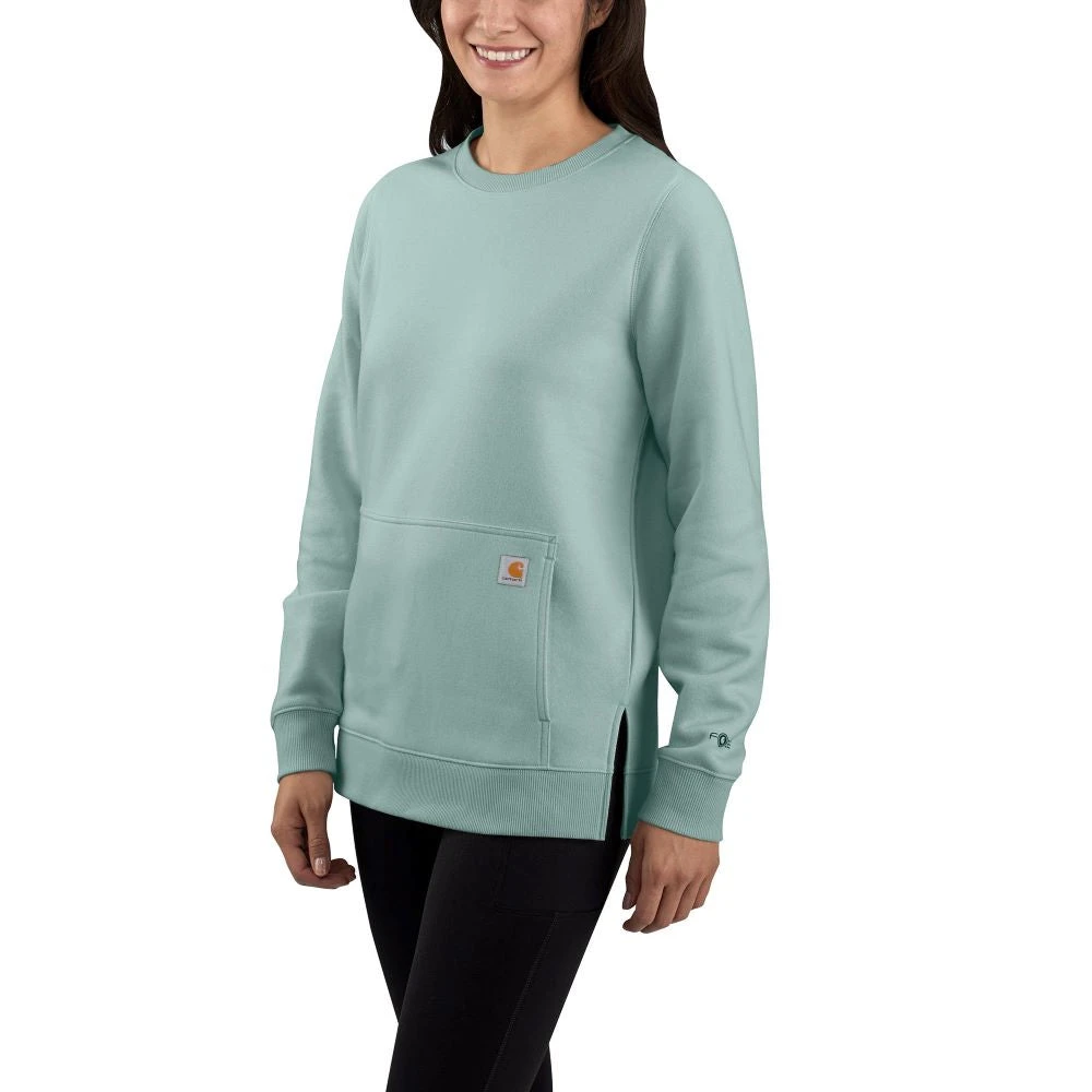 'Carhartt' Women's Force® Lightweight Sweatshirt - Blue Surf 1 'Carhartt' Women's Force® Lightweight Sweatshirt - Blue Surf