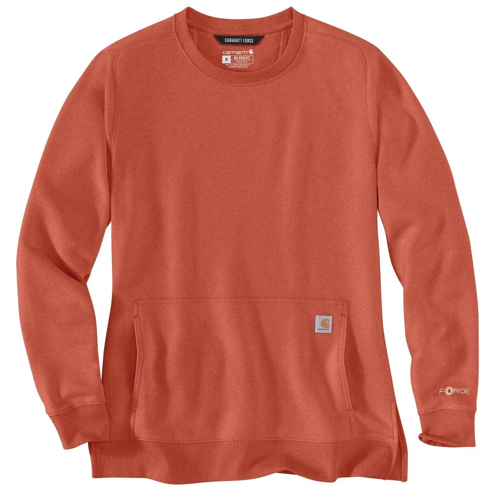 'Carhartt' Women's Force® Lightweight Sweatshirt - Desert Orange Heather 2 'Carhartt' Women's Force® Lightweight Sweatshirt - Desert Orange Heather - Image 2