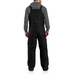 'Carhartt' Men's Loose Fit Firm Duck Insulated Biberall-Level 4 Extreme Warmth Rating - Black -Carhartt Outlet Store 105470 BLK AVB MF22 b 1024x1024@2x