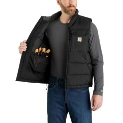 'Carhartt' Men's Montana Loose Fit Insulated Vest - Black -Carhartt Outlet Store 105475 N04 AVR MF22 b 1024x1024@2x