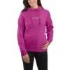 'Carhartt' Women's Force® Lightweight Graphic Hoodie - Magenta Agate