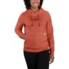 'Carhartt' Women's Force® Lightweight Graphic Hoodie - Desert Orange Heather
