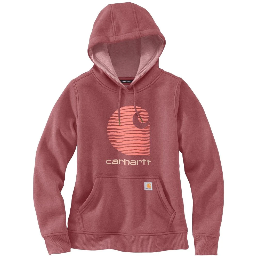 'Carhartt' Women's Rain Defender® Midweight Graphic Hoodie - Iron Ore Heather 2 'Carhartt' Women's Rain Defender® Midweight Graphic Hoodie - Iron Ore Heather - Image 2