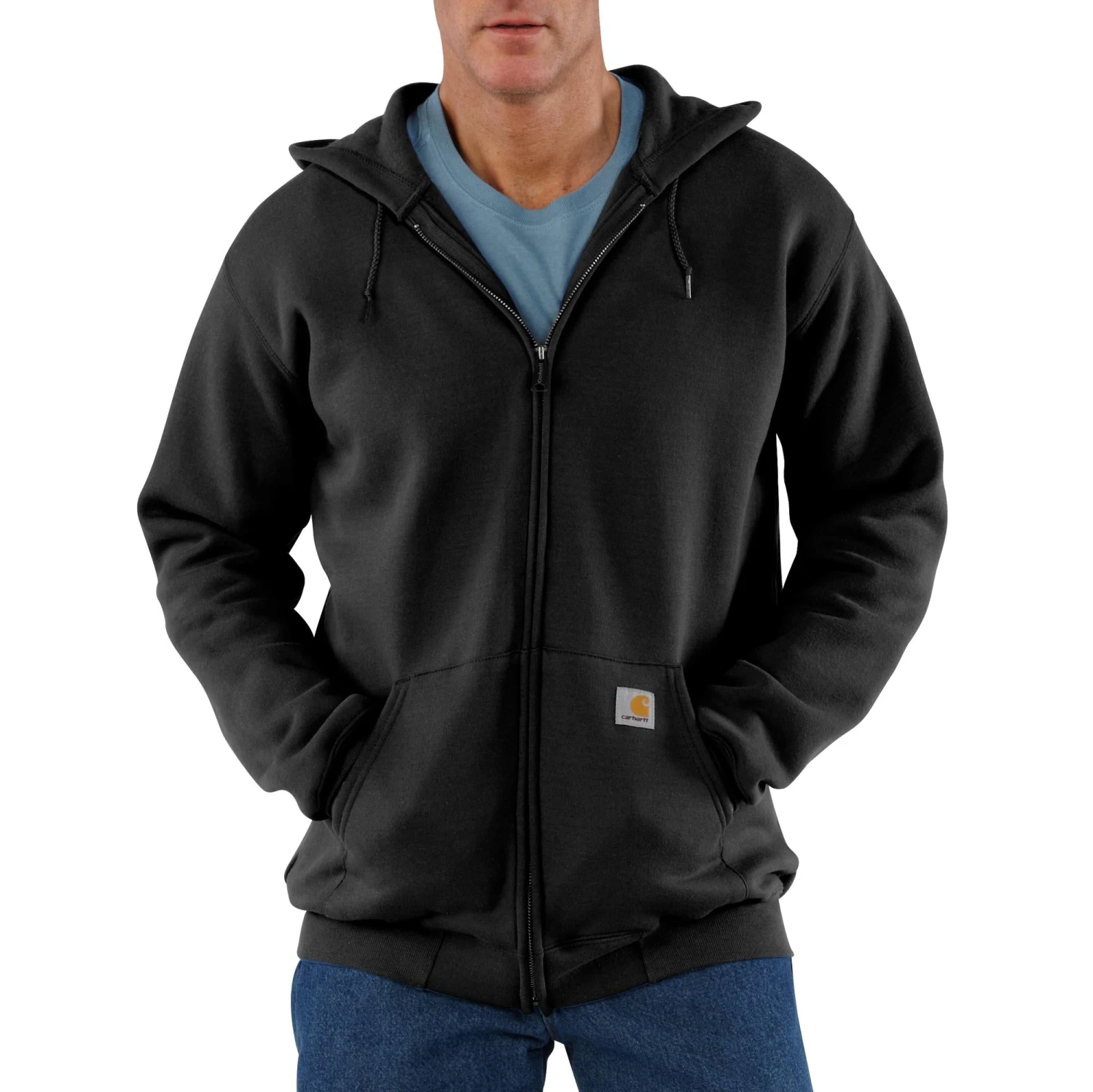 'Carhartt' Men's Loose Fit Midweight Full Zip Sweatshirt - Black 1 'Carhartt' Men's Loose Fit Midweight Full Zip Sweatshirt - Black