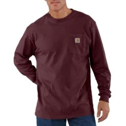 'Carhartt' Men's Loose Fit Heavyweight Pocket T-Shirt - Port