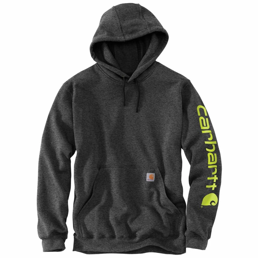 'Carhartt' Men's Midweight Logo Hoodie - Carbon Heather 1 'Carhartt' Men's Midweight Logo Hoodie - Carbon Heather