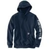 'Carhartt' Men's Midweight Logo Hoodie - New Navy
