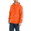 'Carhartt' Men's Midweight Logo Hoodie - Brite Orange
