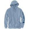 'Carhartt' Men's Midweight Logo Hoodie - Alpine Blue Heather