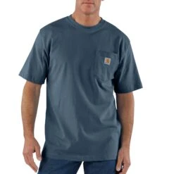 'Carhartt' Men's Loose Fit Heavyweight Pocket T-Shirt - Bluestone
