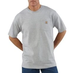 'Carhartt' Men's Loose Fit Heavyweight Pocket T-Shirt - Heather Gray