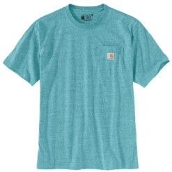 'Carhartt' Men's Workwear Heavyweight Pocket T-Shirt - Blue Spruce Snow Heather
