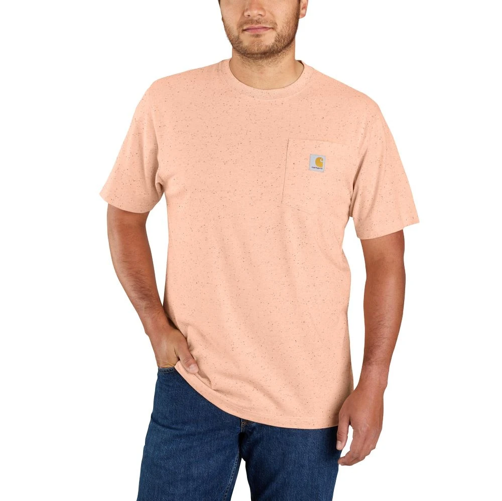 'Carhartt' Men's Loose Fit Heavyweight Pocket T-Shirt - Pale Apricot Nep 1 'Carhartt' Men's Loose Fit Heavyweight Pocket T-Shirt - Pale Apricot Nep