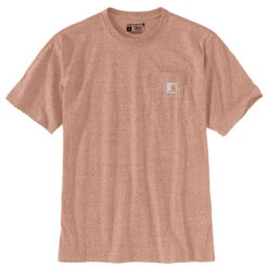 'Carhartt' Men's Loose Fit Heavyweight Pocket T-Shirt - Auburn Snow Heather