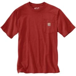 'Carhartt' Men's Loose Fit Heavyweight Pocket T-Shirt - Chili Pepper Heather