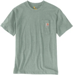 'Carhartt' Men's Loose Fit Pocket T-Shirt - Leaf Green Snow Heather