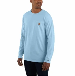 'Carhartt' Men's Force® Relaxed Fit Midweight Pocket T-Shirt - Powder Blue