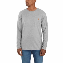 'Carhartt' Men's Force® Relaxed Fit Midweight Pocket T-Shirt - Heather Grey